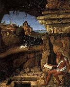 Giovanni Bellini St Jerome Reading in the Countryside Sweden oil painting artist